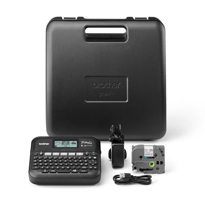 Brother PT-D460BTVPUR1 stampante per etichette (CD) Trasferimento termico 180 x 180 DPI Con cavo e senza cavo Bluetooth QWERTY [PTD460BTVPUR1]