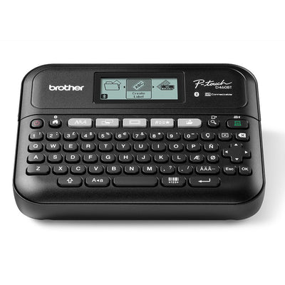 Brother PT-D460BTVPUR1 stampante per etichette (CD) Trasferimento termico 180 x 180 DPI Con cavo e senza cavo Bluetooth QWERTY [PTD460BTVPUR1]