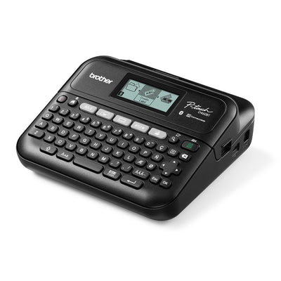 Brother PT-D460BTVPUR1 stampante per etichette (CD) Trasferimento termico 180 x 180 DPI Con cavo e senza cavo Bluetooth QWERTY [PTD460BTVPUR1]