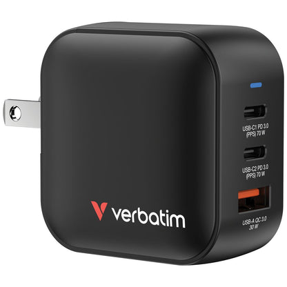 Verbatim Mini GaN Charger 70W Universale Nero AC Ricarica rapida Interno [32229]