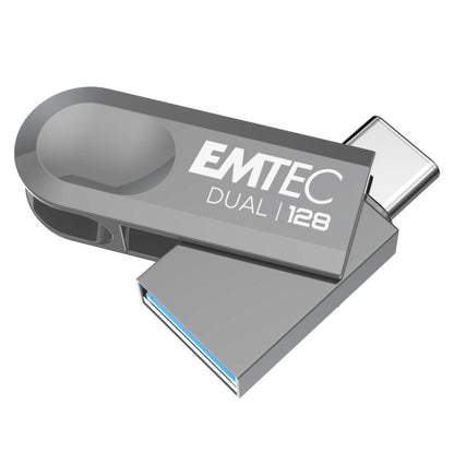 Emtec D280 Dual unità flash USB 128 GB USB Type-A / USB Type-C 3.2 Gen 1 (3.1 Gen 1) Argento [ECMMD128GD283]