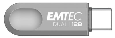 Emtec D280 Dual unità flash USB 128 GB USB Type-A / USB Type-C 3.2 Gen 1 (3.1 Gen 1) Argento [ECMMD128GD283]