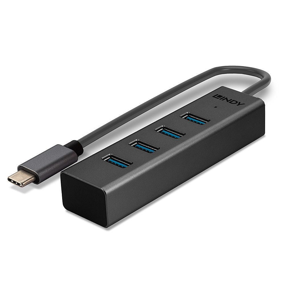 Lindy 43325 hub di interfaccia USB 3.2 Gen 1 (3.1 Gen 1) Type-C 5000 Mbit/s Grigio [LINDY43325]
