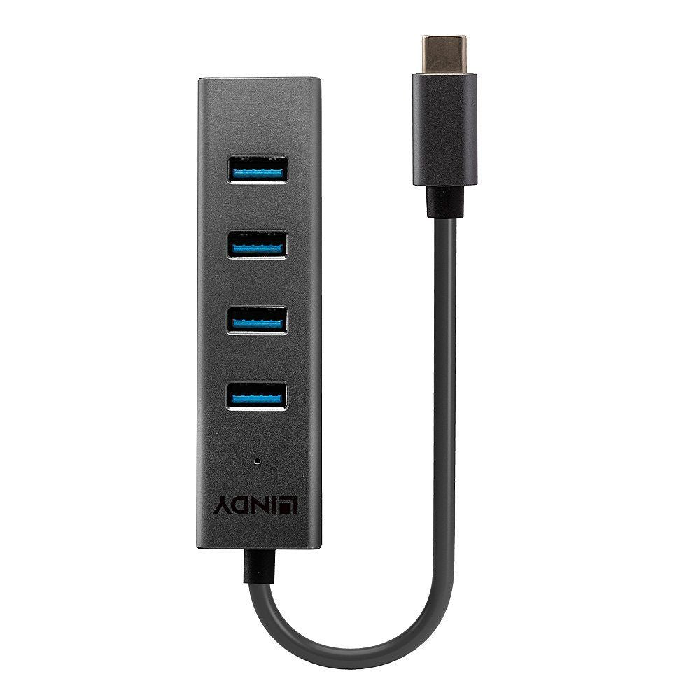 Lindy 43325 hub di interfaccia USB 3.2 Gen 1 (3.1 Gen 1) Type-C 5000 Mbit/s Grigio [LINDY43325]
