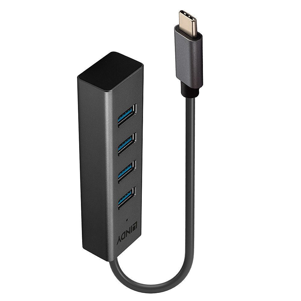 Lindy 43325 hub di interfaccia USB 3.2 Gen 1 (3.1 Gen 1) Type-C 5000 Mbit/s Grigio [LINDY43325]