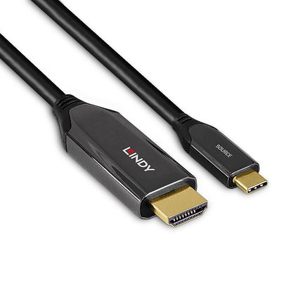 Lindy 43367 cavo e adattatore video 1 m USB tipo-C HDMI tipo A (Standard) Nero [LINDY43367]