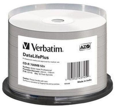 Verbatim CD-R 52x DataLifePlus 700 MB 50 pz [43745]