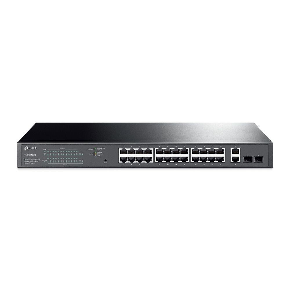 TP-Link TL-SG1428PE switch di rete Gestito L2 Gigabit Ethernet (10/100/1000) Supporto Power over Ethernet (PoE) 1U Nero [TL-SG1428PE]