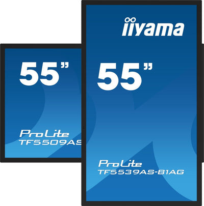 iiyama TF5539AS-B1AG visualizzatore di messaggi Design chiosco 138,7 cm (54.6") LED 435 cd/m 4K Ultra HD Nero Touch screen Processore integrato Android 11 24/7 [TF5539AS-B1AG]