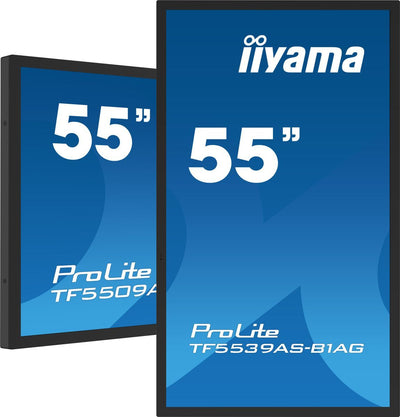 iiyama TF5539AS-B1AG visualizzatore di messaggi Design chiosco 138,7 cm (54.6") LED 435 cd/m 4K Ultra HD Nero Touch screen Processore integrato Android 11 24/7 [TF5539AS-B1AG]