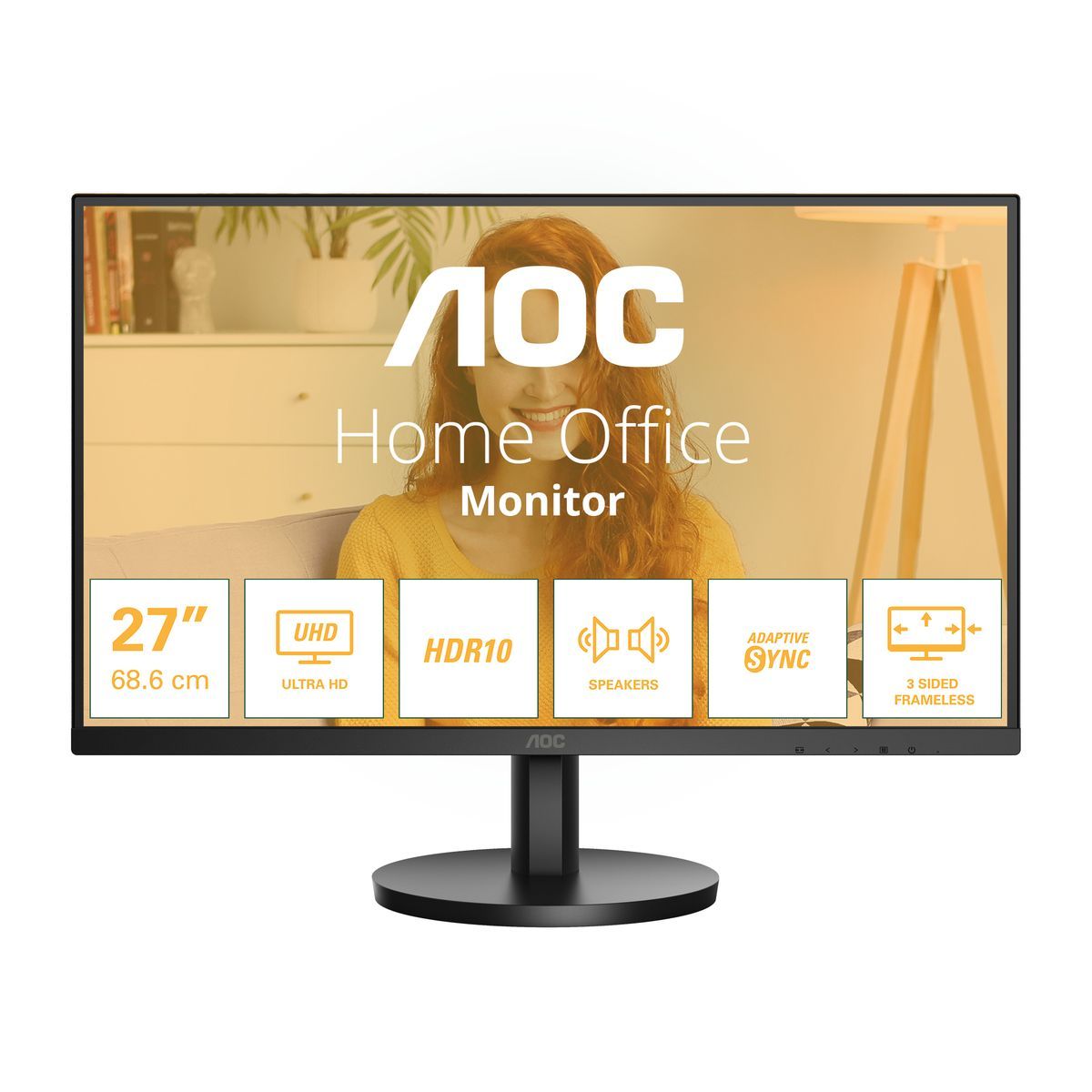 AOC B3 U27B3A Monitor PC 68,6 cm (27") 3840 x 2160 Pixel 4K Ultra HD LCD Nero [U27B3A]