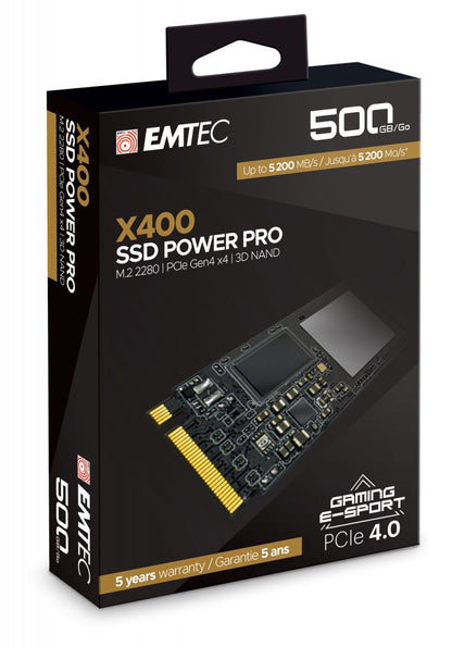 Emtec X400 M.2 500 GB PCI Express 4.0 3D NAND NVMe [ECSSD500GX400]