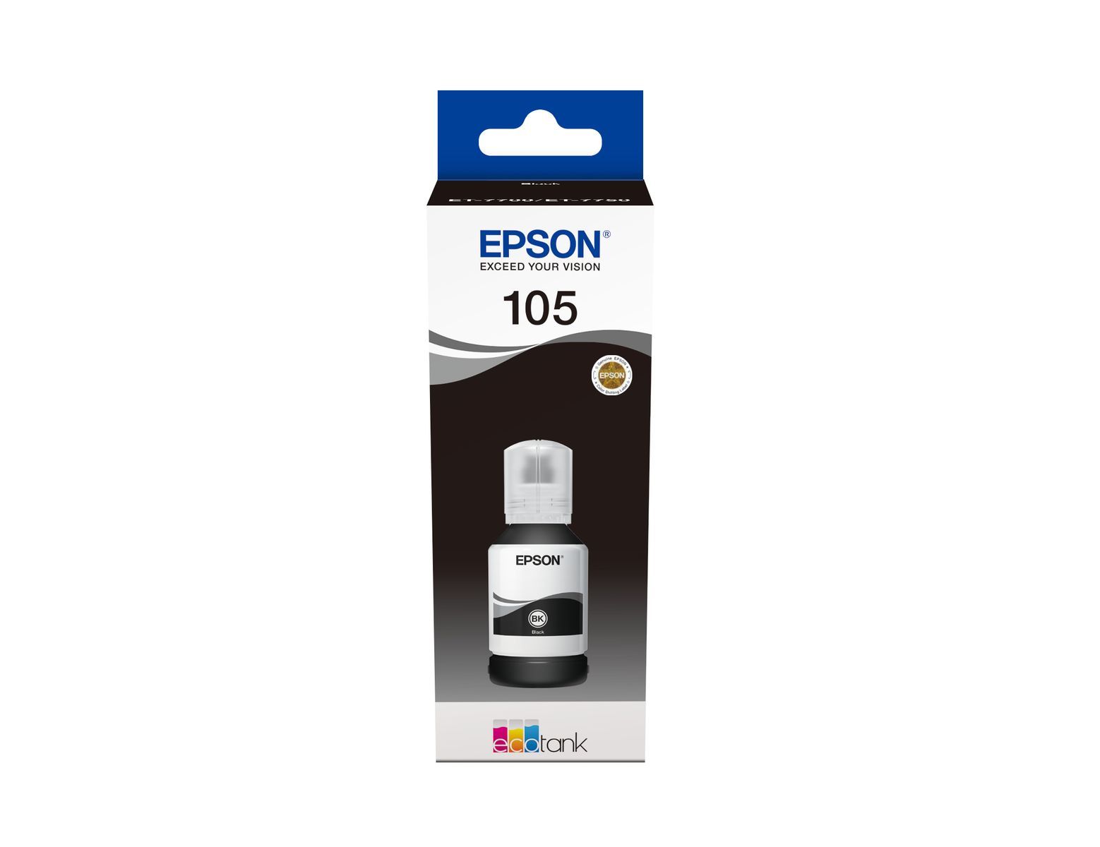 Epson Flacone di inchiostro a pigmenti Nero 105 EcoTank [C13T00Q140]