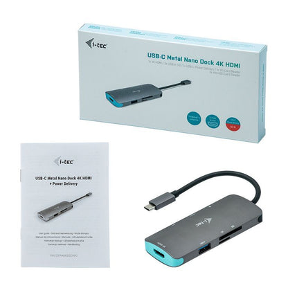 i-tec Metal USB-C Nano Dock 4K HDMI + Power Delivery 100 W [C31NANODOCKPD]