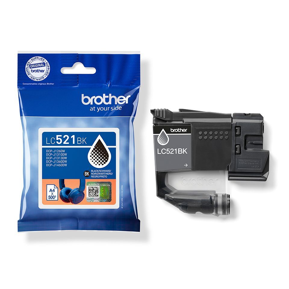 Brother LC521BK cartuccia d'inchiostro 1 pz Originale Nero [LC521BK]