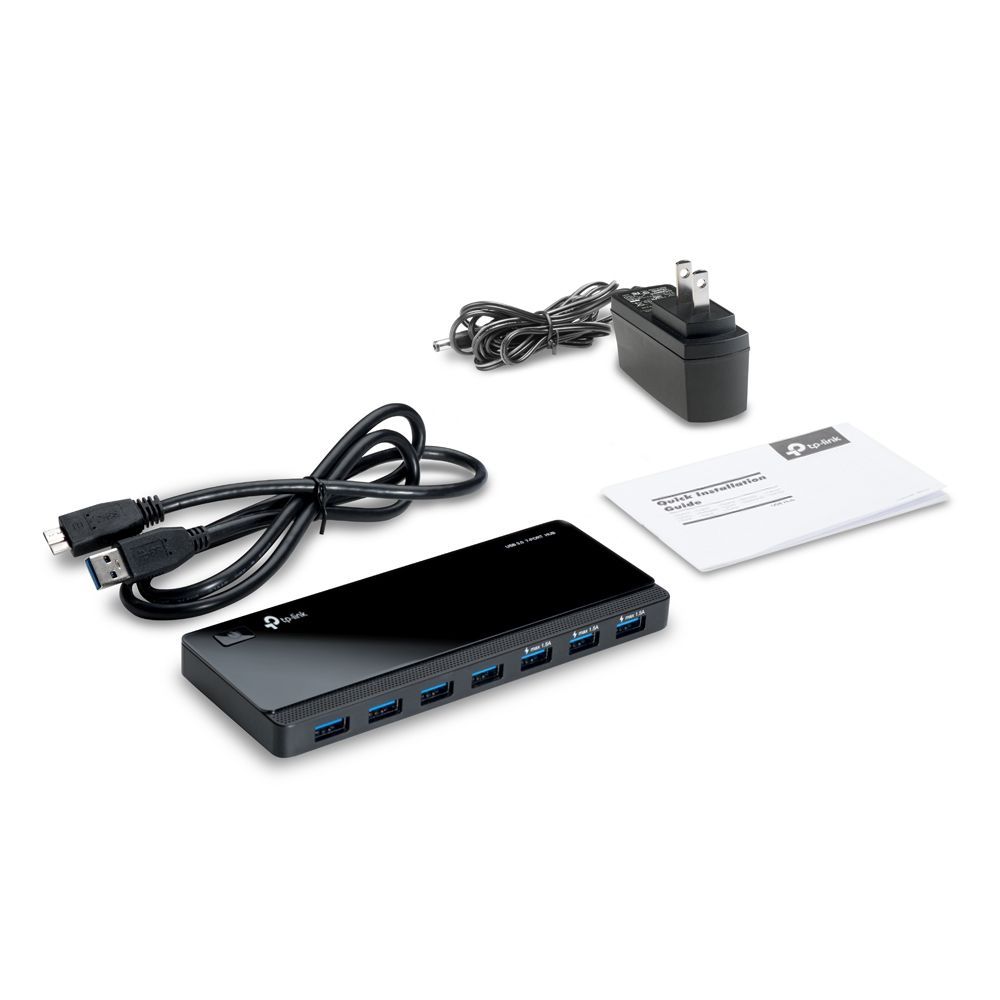 TP-Link UH700 hub di interfaccia USB 3.2 Gen 1 (3.1 Gen 1) Micro-B 5000 Mbit/s Nero [UH700]
