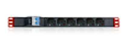 Multipresa 19'' 6 prese UNEL/Schuko Interr.M/T 1U [1CC6-0005-0IT]