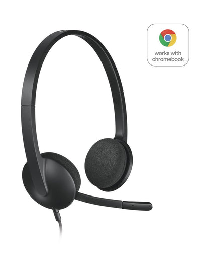 Logitech 981-000475 cuffia e auricolare Cablato A Padiglione Ufficio USB tipo A Nero [981-000475]