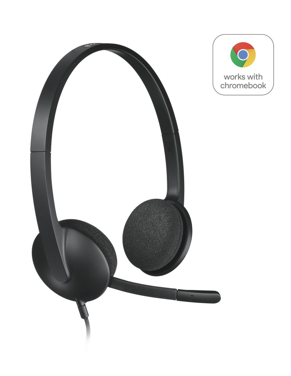 Logitech 981-000475 cuffia e auricolare Cablato A Padiglione Ufficio USB tipo A Nero [981-000475]