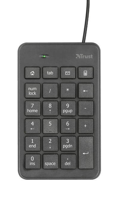 Trust 22221 tastierino numerico Laptop/PC USB Nero [22221]