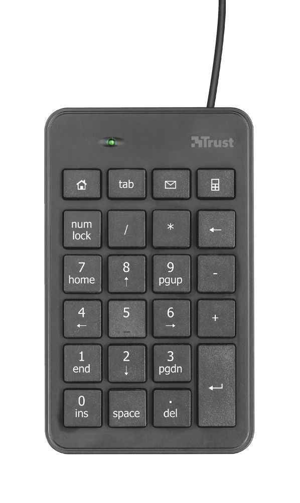 Trust 22221 tastierino numerico Laptop/PC USB Nero [22221]