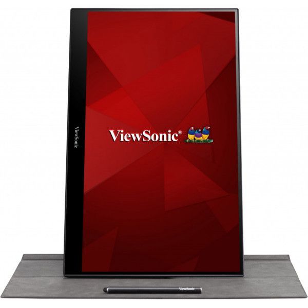 Viewsonic TD1655 Monitor PC 39,6 cm (15.6") 1920 x 1080 Pixel Full HD LED Touch screen Multi utente Nero, Argento [TD1655]