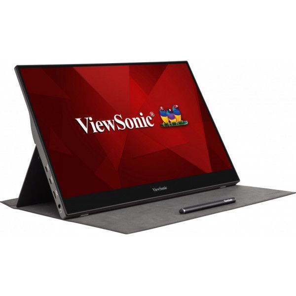 Viewsonic TD1655 Monitor PC 39,6 cm (15.6") 1920 x 1080 Pixel Full HD LED Touch screen Multi utente Nero, Argento [TD1655]