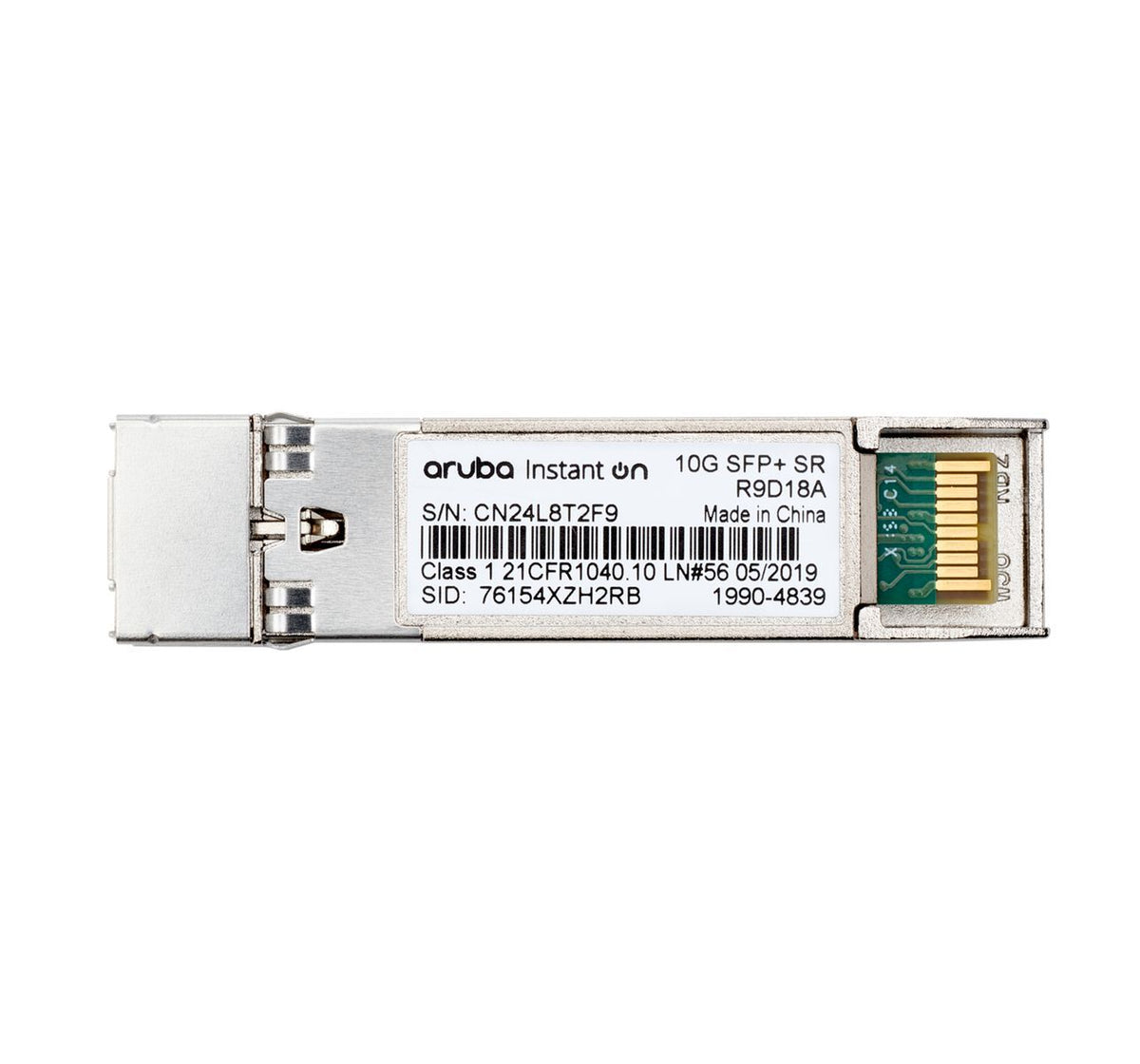 HPE Aruba Networking Networking Instant On 10G SFP+ LC SR 300m OM3 MMF Transceiver [R9D18A]