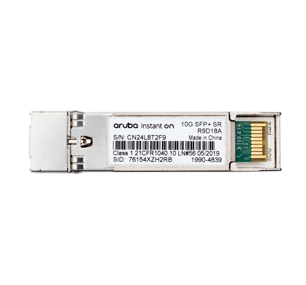 HPE Aruba Networking Networking Instant On 10G SFP+ LC SR 300m OM3 MMF Transceiver [R9D18A]