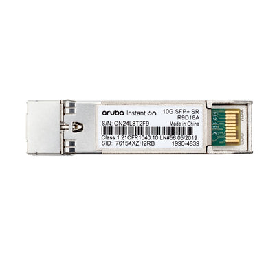 HPE Aruba Networking Networking Instant On 10G SFP+ LC SR 300m OM3 MMF Transceiver [R9D18A]