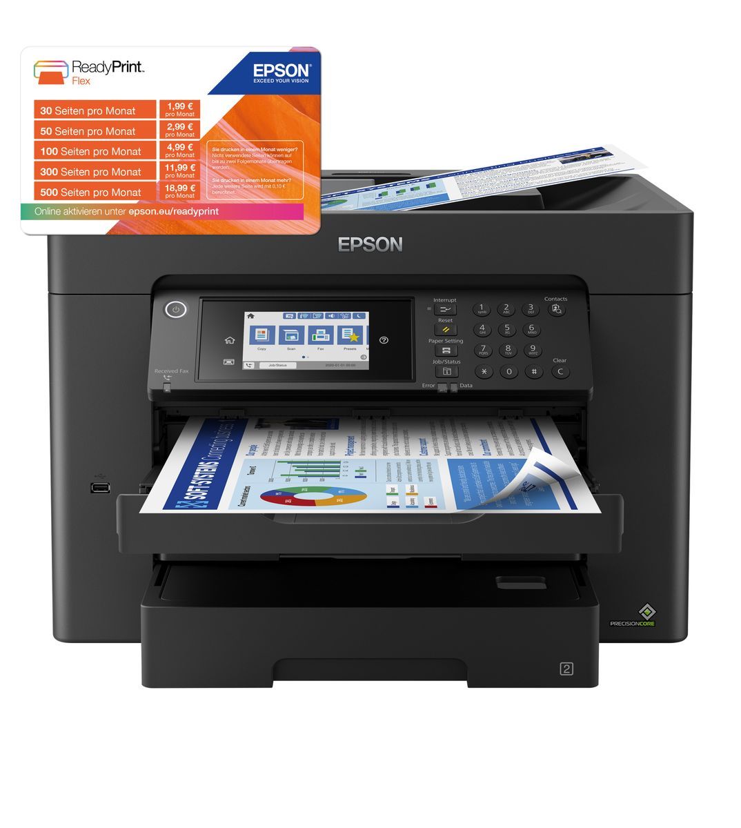 Epson WorkForce Pro WorkForce WF-7840DTWF stampante A3 multifunzione inkjet a cartucce [C11CH67402]