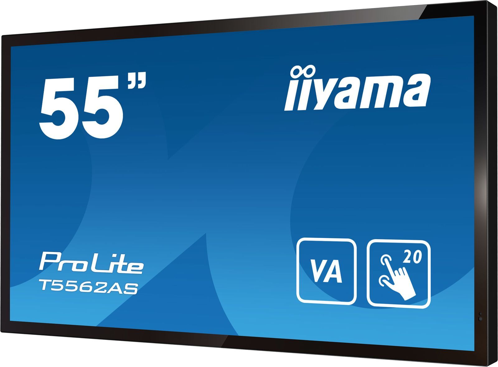 iiyama T5562AS-B1 visualizzatore di messaggi Pannello piatto interattivo 138,7 cm (54.6") VA 500 cd/m 4K Ultra HD Nero Touch screen Processore integrato Android 8.0 24/7 [T5562AS-B1]