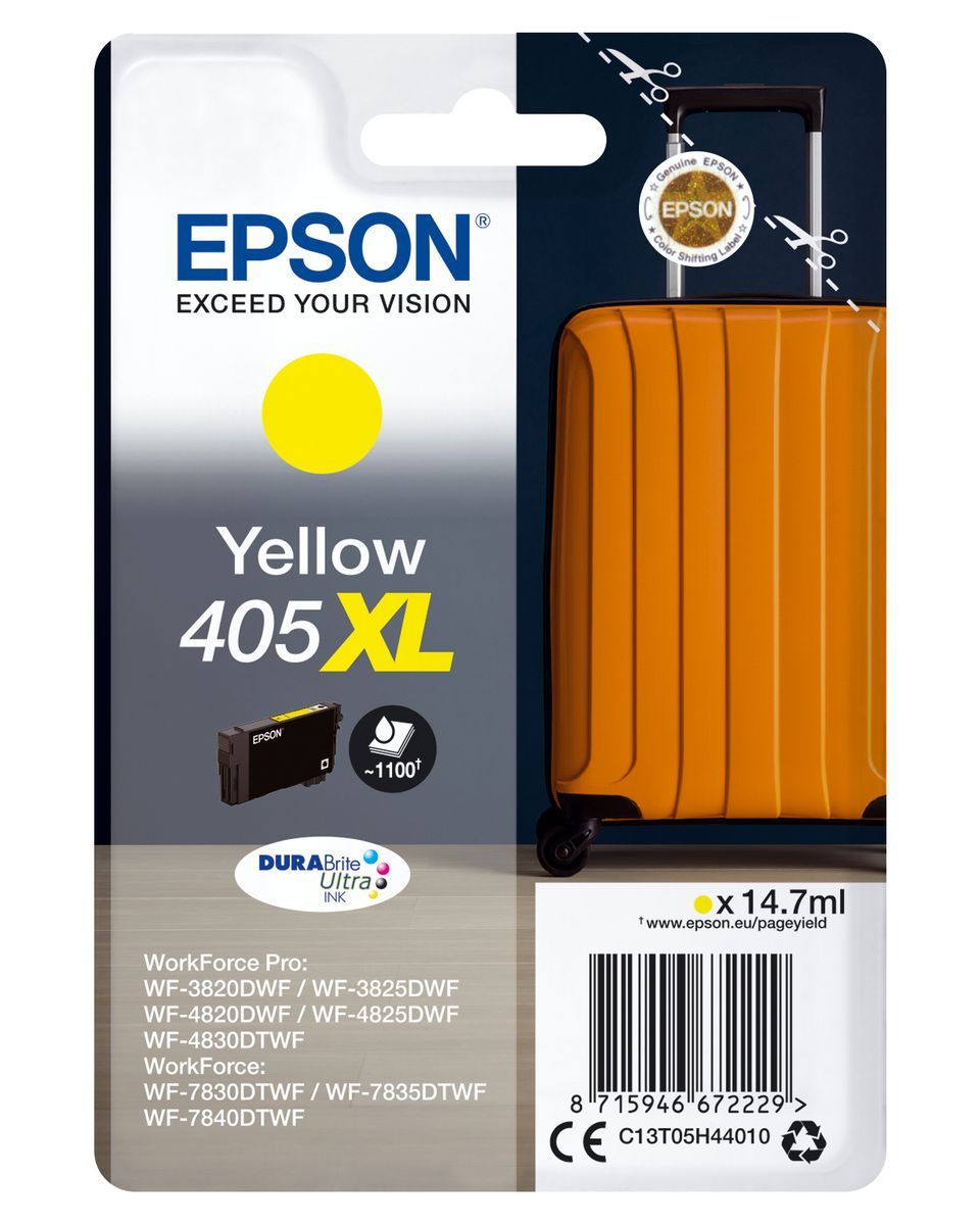 Epson Singlepack Yellow 405XL DURABrite Ultra Ink [C13T05H44010]