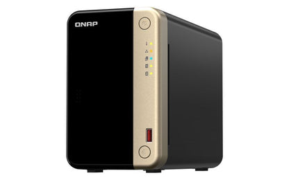 QNAP TS-264 NAS Tower Intel Celeron N5095 8 GB 0 TB QNAP QTS Nero, Oro [TS-264-8G]