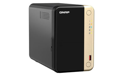 QNAP TS-264 NAS Tower Intel Celeron N5095 8 GB 0 TB QNAP QTS Nero, Oro [TS-264-8G]