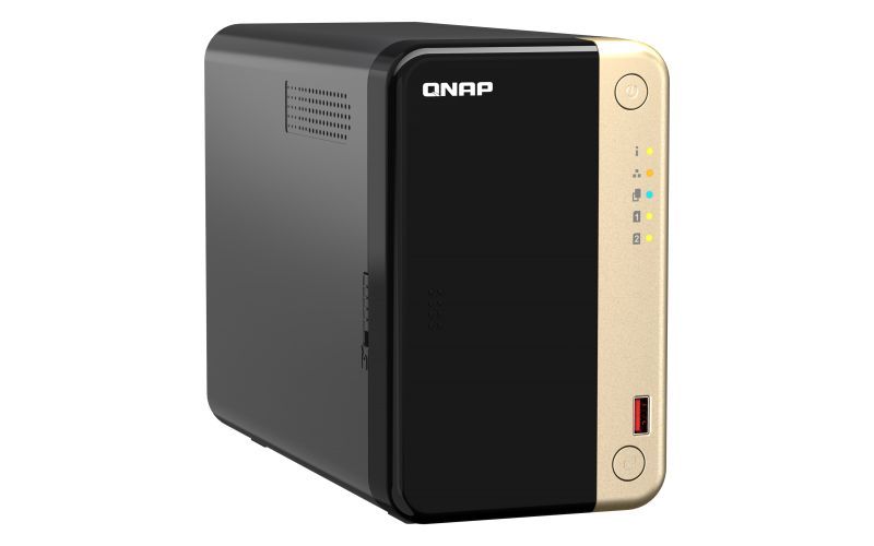 QNAP TS-264 NAS Tower Intel Celeron N5095 8 GB 0 TB QNAP QTS Nero, Oro [TS-264-8G]