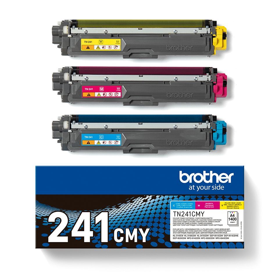 Brother TN-241CMY cartuccia toner 3 pz Originale Ciano, Magenta, Giallo [TN241CMY]