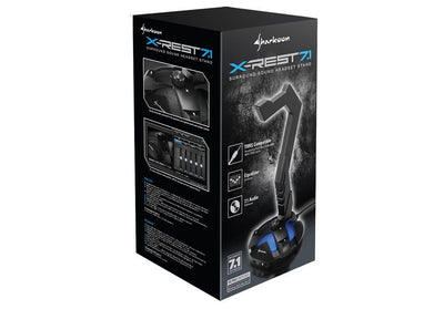 Sharkoon X-Rest 7.1 Supporto attivo Cuffie, Auricolare Nero [X-REST7.1]