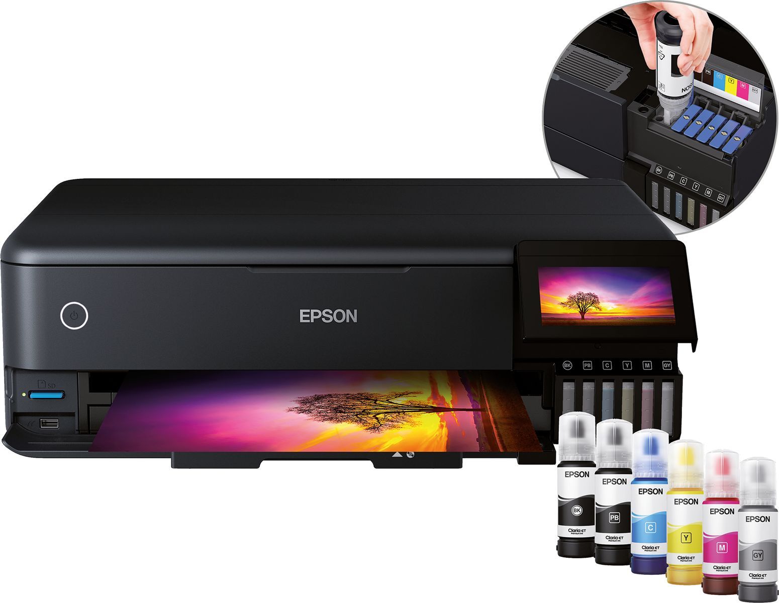 Epson EcoTank ET-8550 stampante fotografica multifunzione a serbatoio [C11CJ21401]
