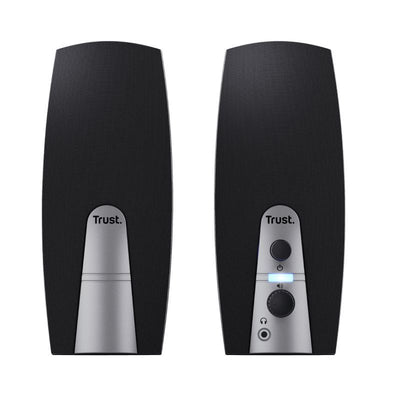 Trust 24660 set di altoparlanti 5 W PC/PC portatile Nero, Metallico 2.0 canali [24660]