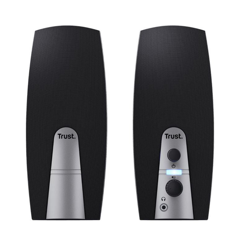 Trust 24660 set di altoparlanti 5 W PC/PC portatile Nero, Metallico 2.0 canali [24660]