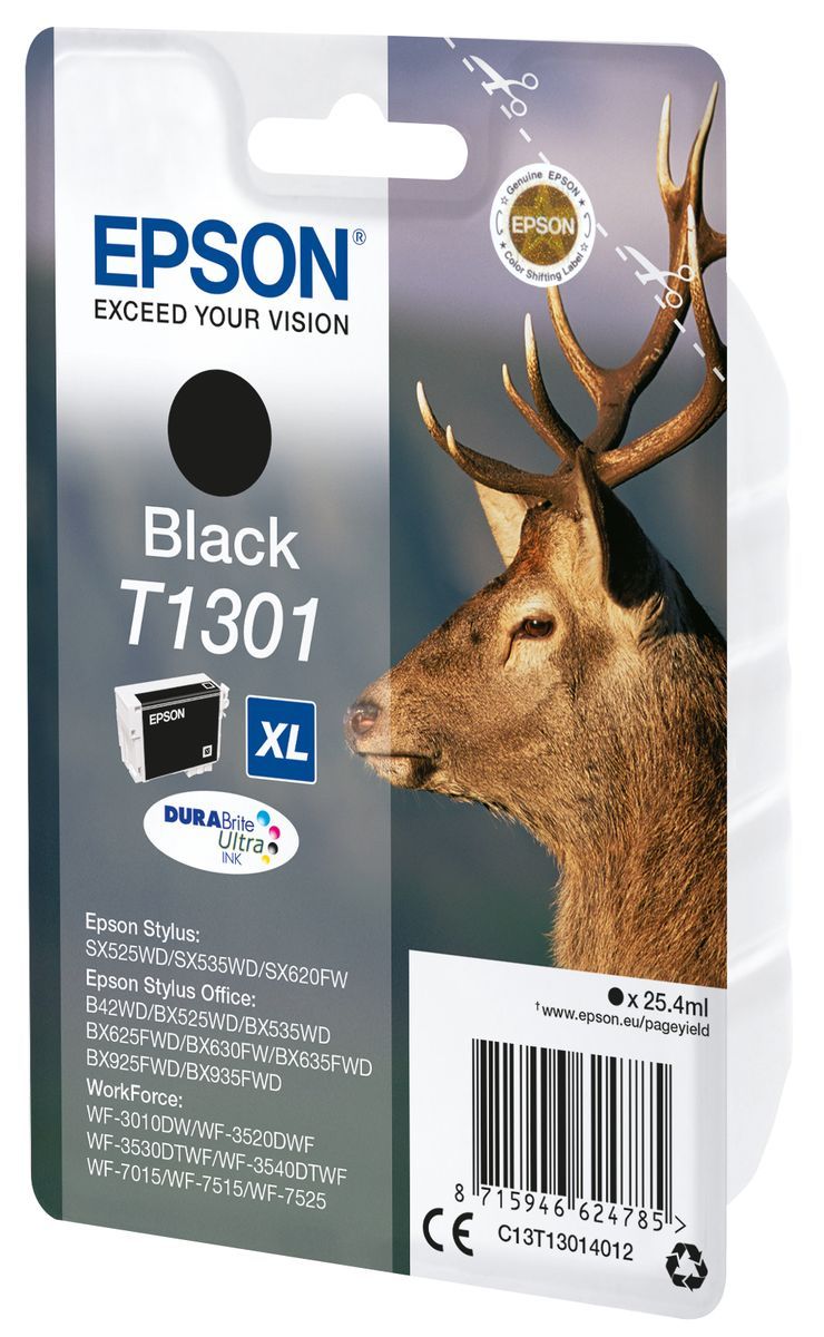 Epson Stag Inchiostro nero singolo DURABrite Ultra Cervo T1301 [C13T13014012]