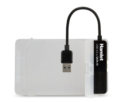 Hamlet Adattatore USB 3.0 to SATA III per collegare hard disk p SSD a pc [XADU3SATA]