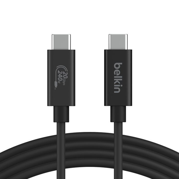 Belkin INZ004BT2MBK cavo USB USB4 Gen 2x2 2 m USB C 20 Gbit/s 240 W Nero [INZ004BT2MBK]