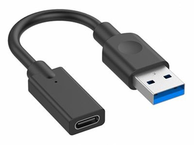 Hamlet XADU3-UCF01 cavo USB USB 3.2 Gen 1 (3.1 Gen 1) 0,1 m USB A USB C 5 Gbit/s Nero [XADU3-UCF01]