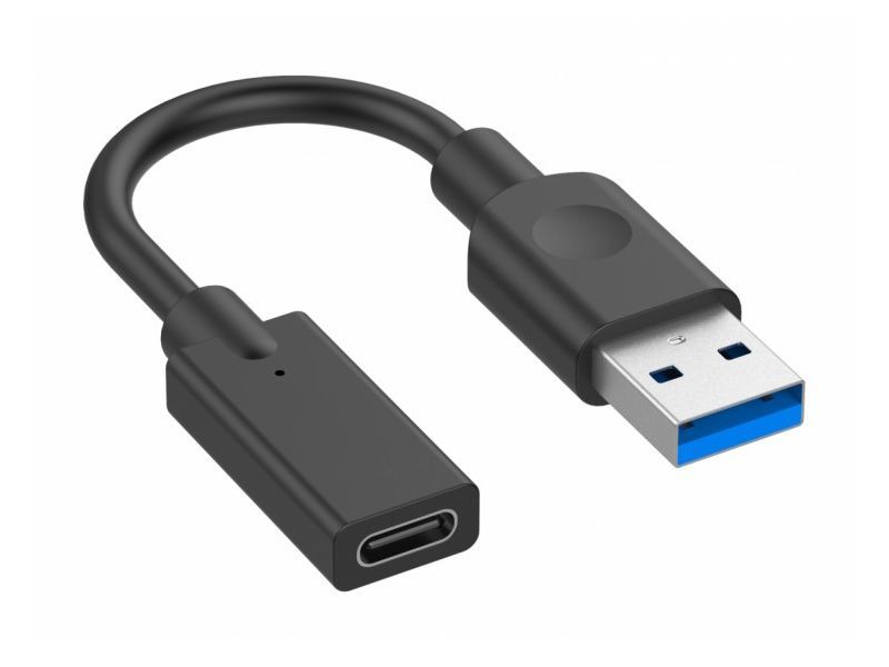 Hamlet XADU3-UCF01 cavo USB USB 3.2 Gen 1 (3.1 Gen 1) 0,1 m USB A USB C 5 Gbit/s Nero [XADU3-UCF01]