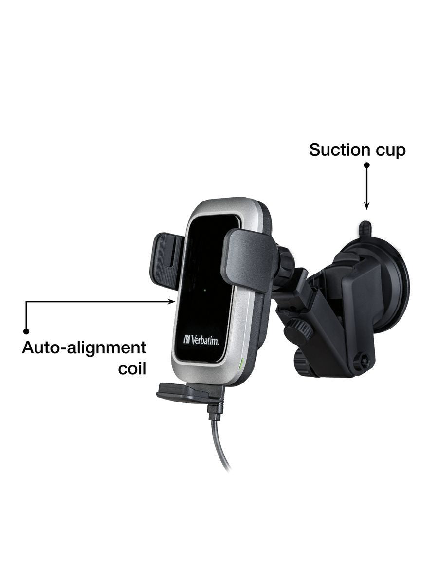 Verbatim FWC-03 Pro Qi Fast Wireless Autoladegert retail Nero [49554]