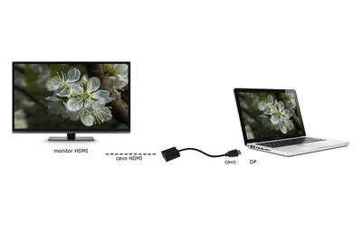 Link Accessori LKADAT20 cavo e adattatore video 0,15 m DisplayPort HDMI Nero [LKADAT20]