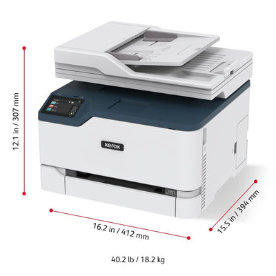 Xerox C235 A4 22 ppm Copia/Stampa/Scansione/Fax wireless con stampa fronte/retro PS3 PCL5e/6 ADF 2 vassoi Totale 251 fogli [C235V_DNI]