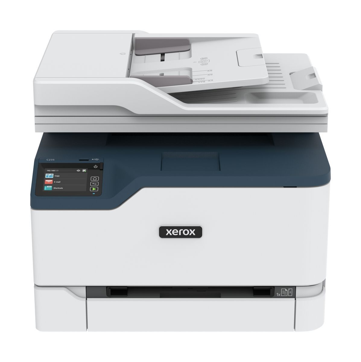 Xerox C235 A4 22 ppm Copia/Stampa/Scansione/Fax wireless con stampa fronte/retro PS3 PCL5e/6 ADF 2 vassoi Totale 251 fogli [C235V_DNI]